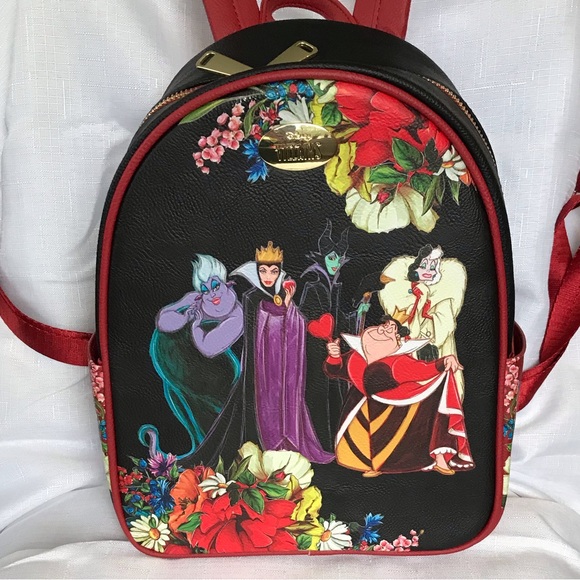 Disney Bags Neon Tuesday Disney Villains Floral Mini Backpack Poshmark